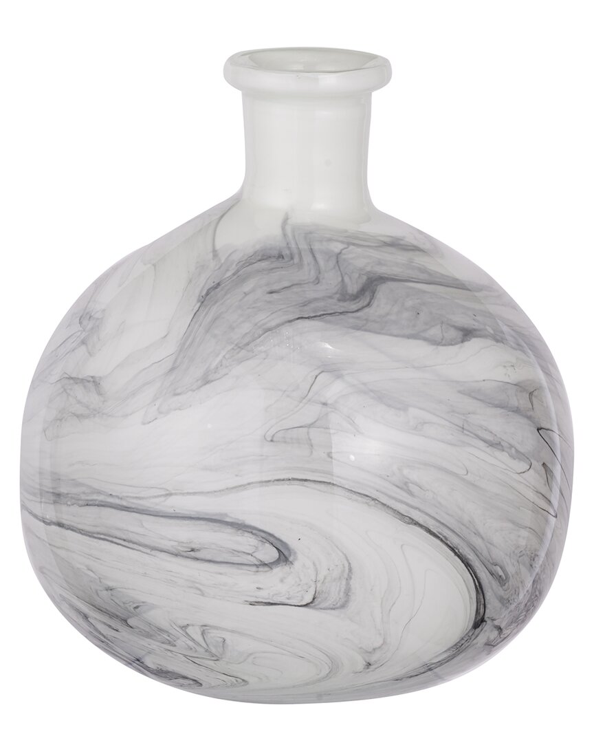 R16 Svirla Round Vase In White