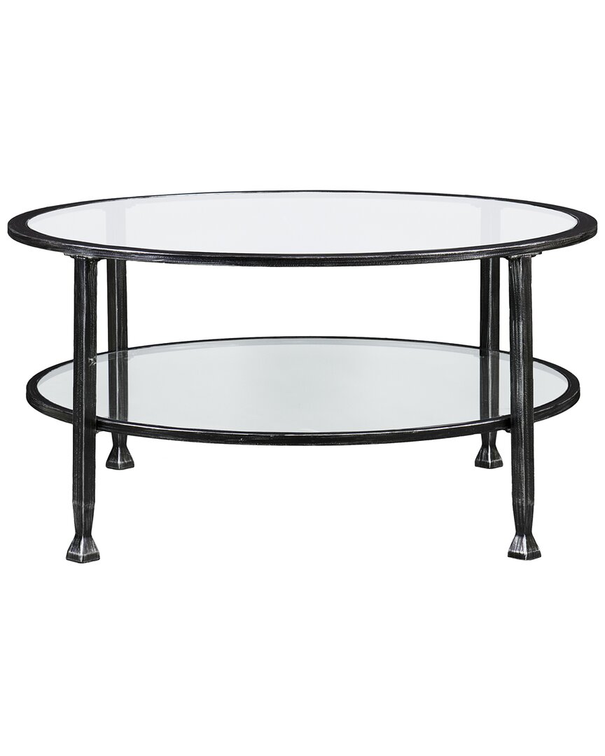 Sei Furniture Jaymes Metal & Glass Round Cocktail Table