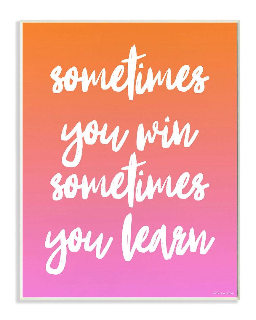 Stupell Sometimes You Win Sometimes You Learn By Lulusimonstudio In Multi