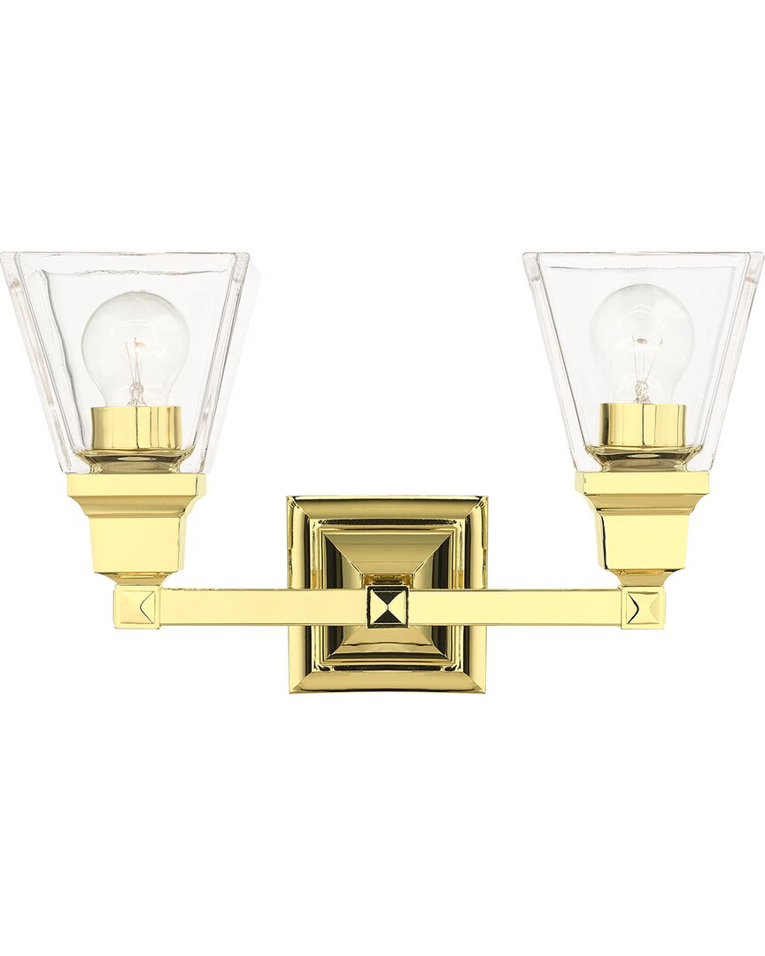 Livex Lighting 2-light Polished Brass Vanity Sconce
