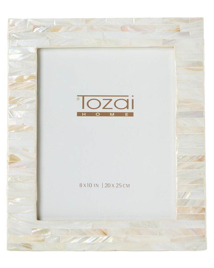 Tozai Home 8x10 Mother-of-pearl Photo Frame In White