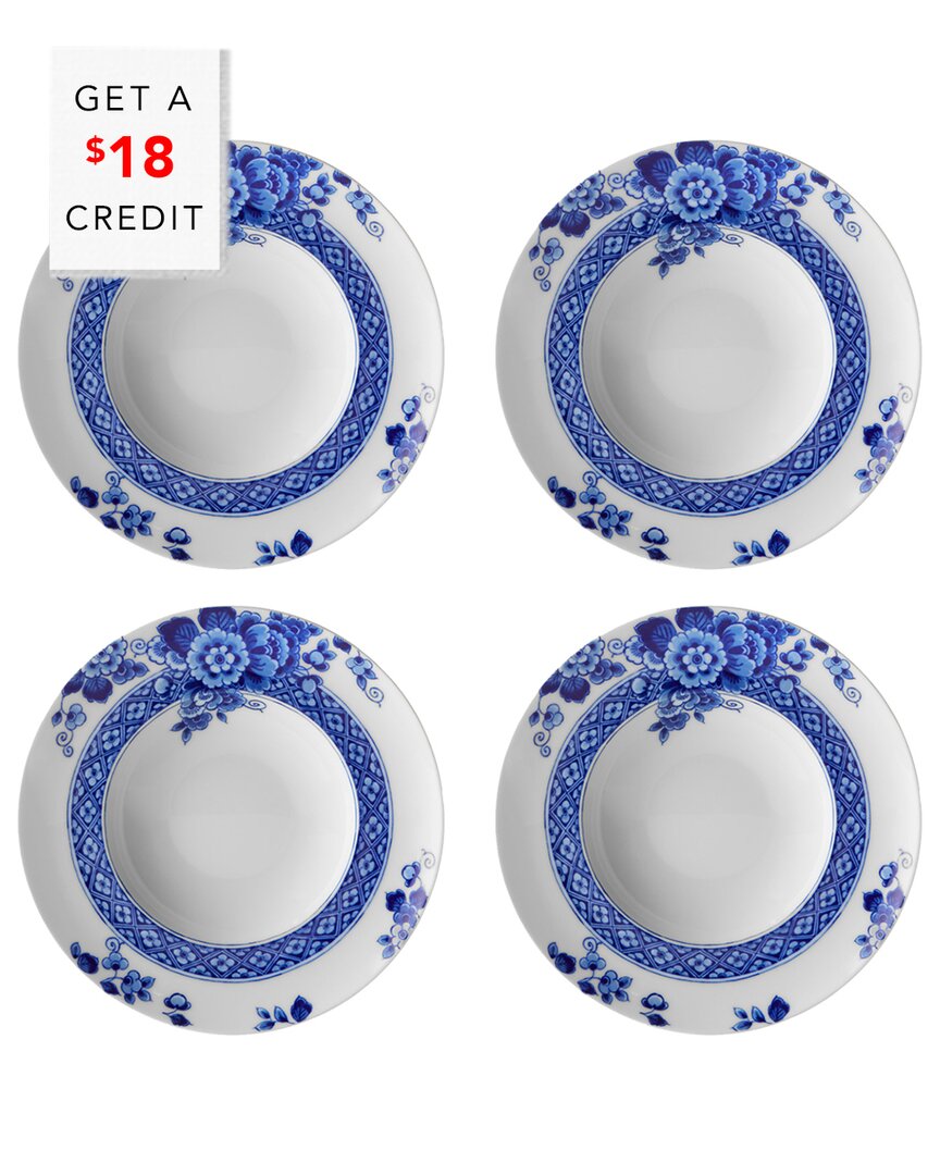 Shop Vista Alegre Blue Ming Soup Plates (set Of 4) With $18 Credit