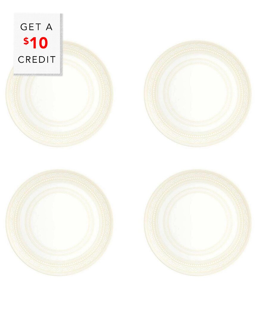 Vista Alegre Ivory Bread And Butter Plates (set Of 4) With $10 Credit