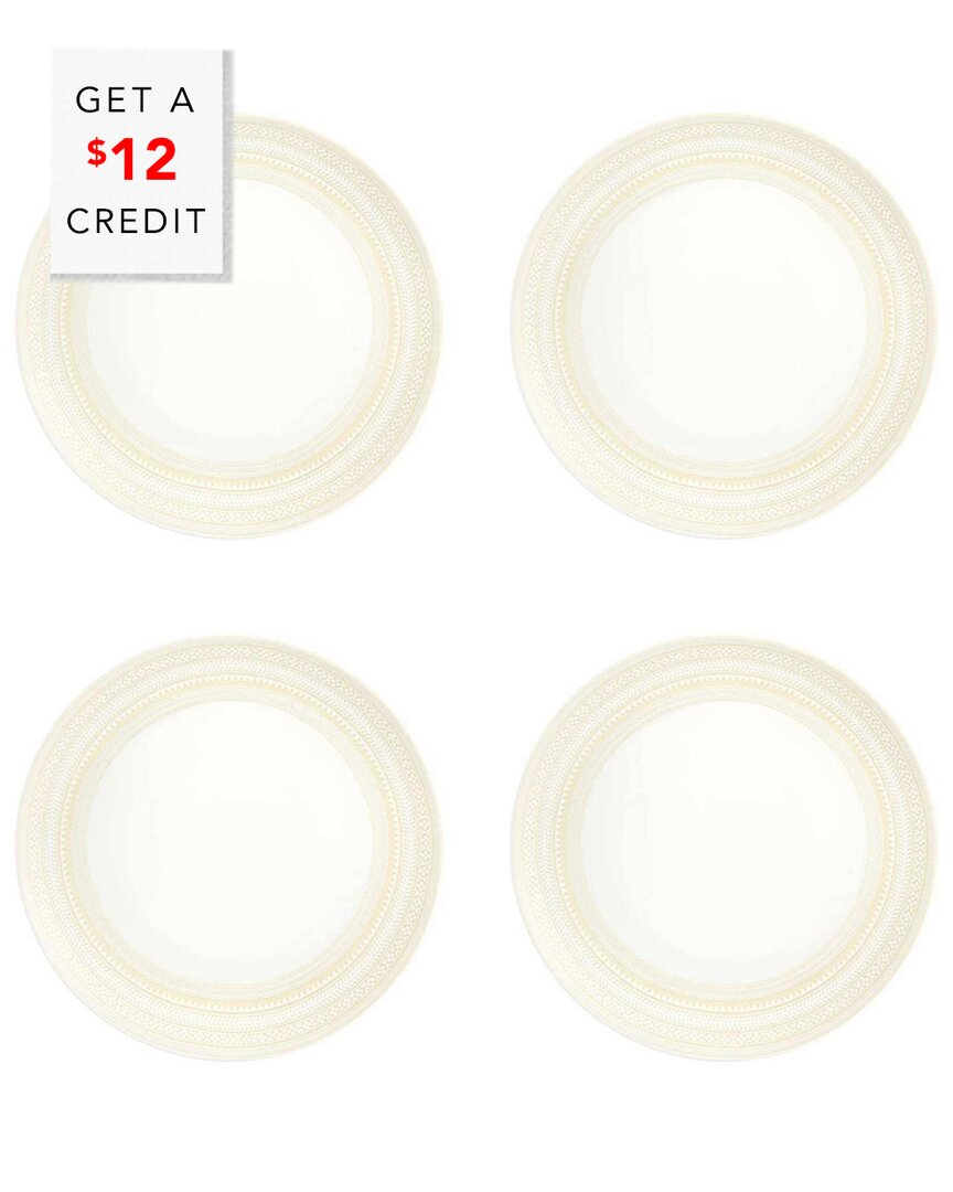 Vista Alegre Ivory Dessert Plates (set Of 4) With $12 Credit