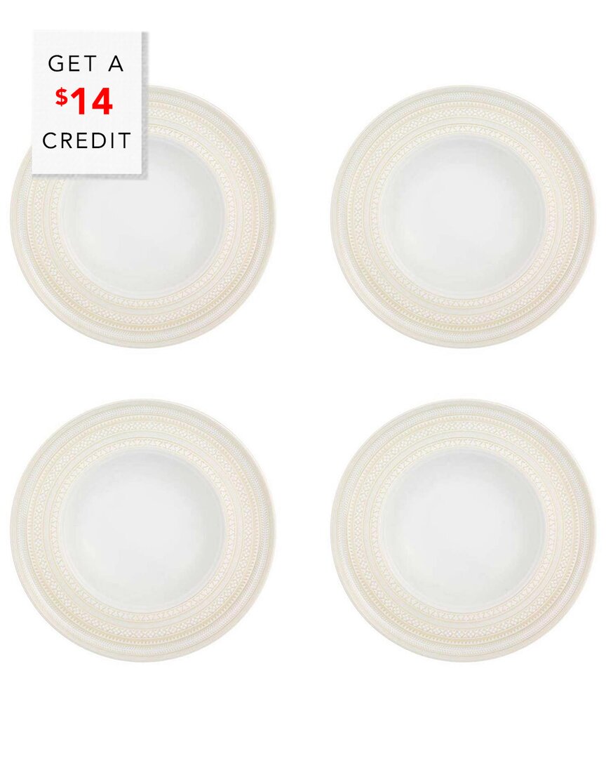 Vista Alegre Ivory Soup Plates (set Of 4) With $14 Credit