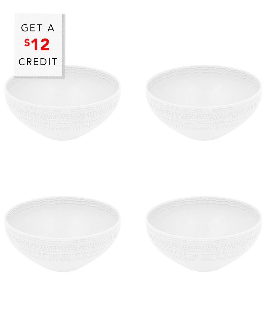 Vista Alegre Mar Cereal Bowls (set Of 4) With $12 Credit In White