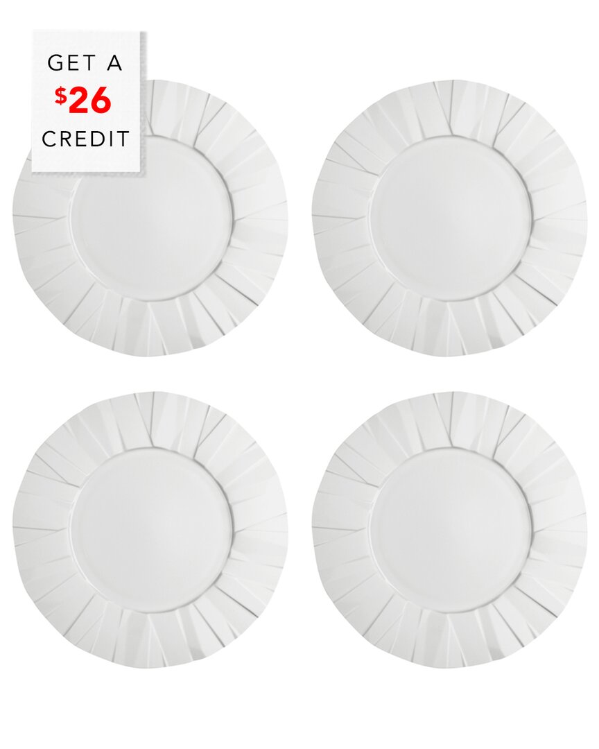 Vista Alegre Matrix Dessert Plates (set Of 4) With $26 Credit In White