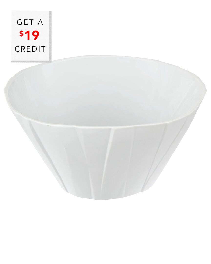 Vista Alegre Matrix Salad Bowl With $19 Credit In White