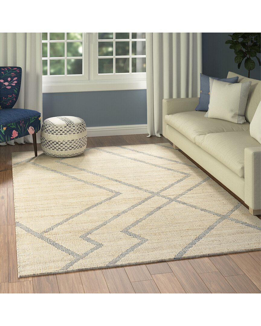 Lr Home Diamond Transitional Abstract Handmade Area Rug In Blue