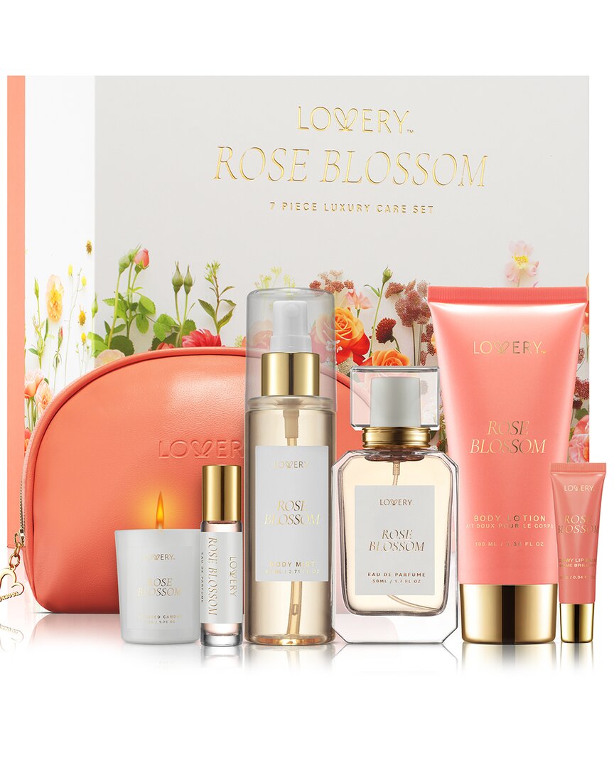 Lovery Rose Blossom 8pc Bath & Body Care Fragrance Set In Pink