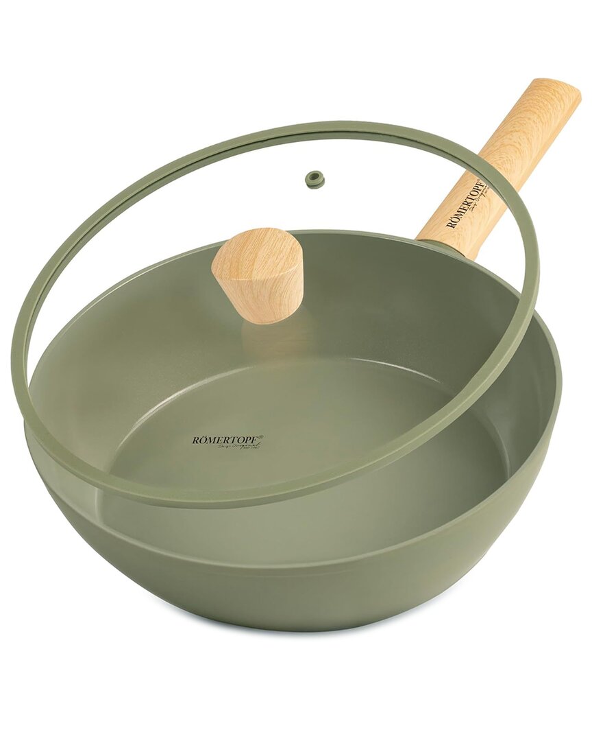 Römertopf 10in Nonstick Deep Skillet In Green