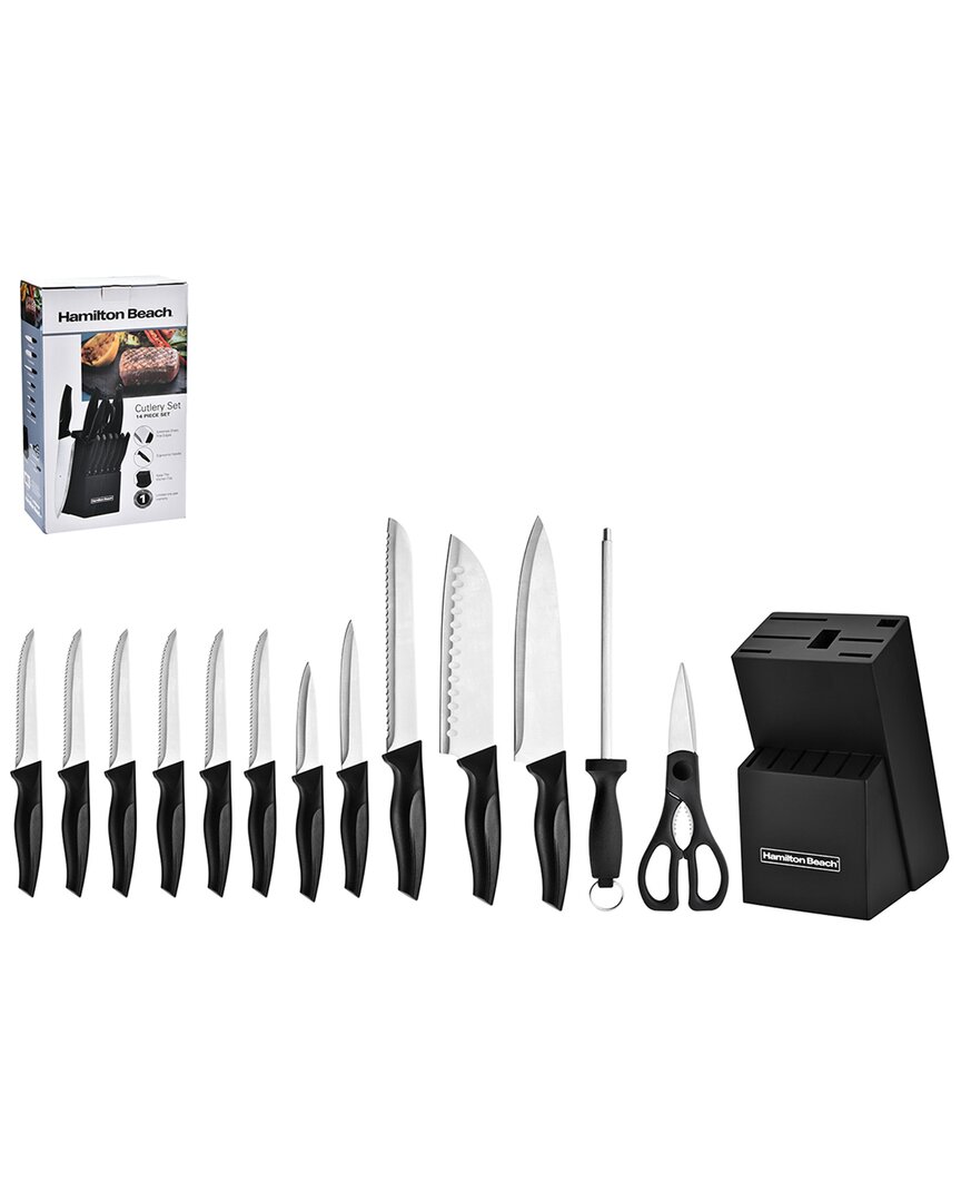 Hamilton Beach Ss Set Of 14pc Cutlery With Blalpin In Black