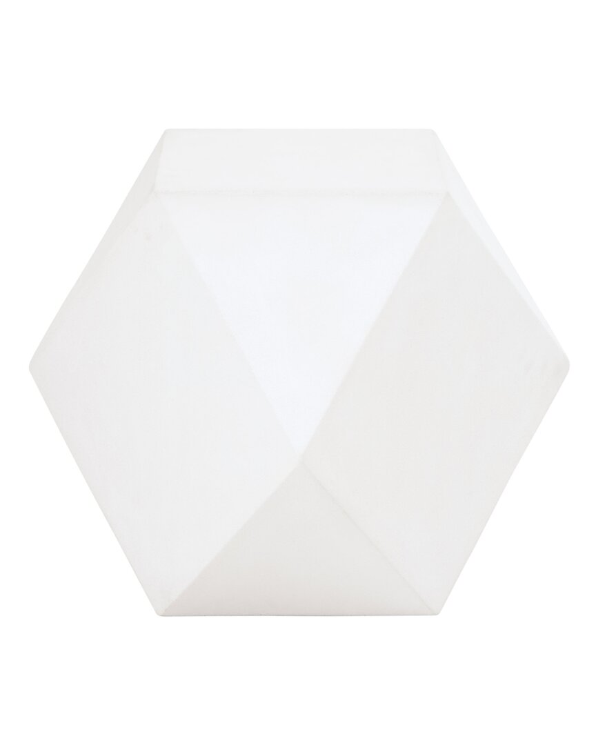 Essentials For Living Facet Accent Table In White