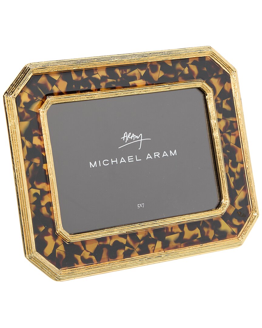 Michael Aram Tortoise Geometric Picture Frame In Brown
