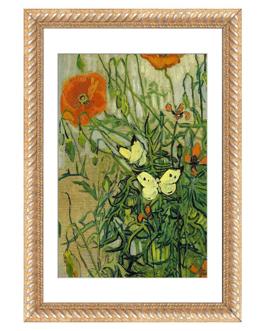 Icanvas Butterflies & Poppies By Vincent Van Gogh Wall Art
