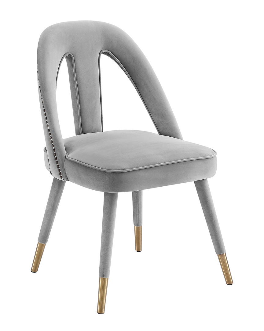 Tov Petra Light Grey Velvet Side Chair