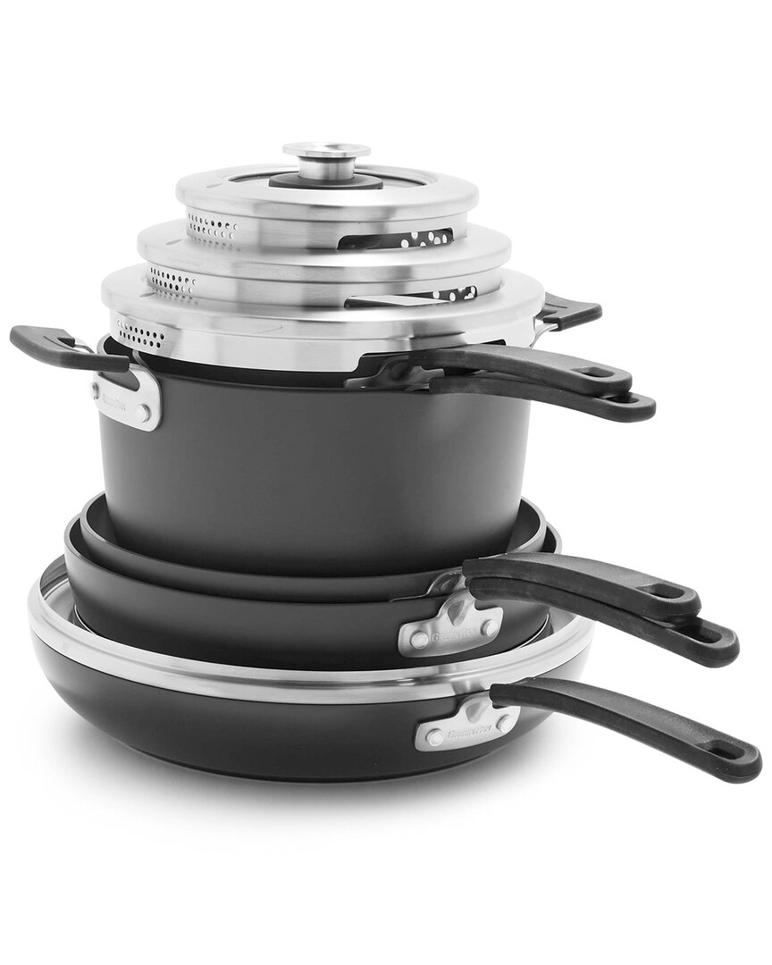GREENPAN GREENPAN LEVELS HARD ANODIZED STACKABLE CERAMIC NONSTICK 11PC COOKWARE SET