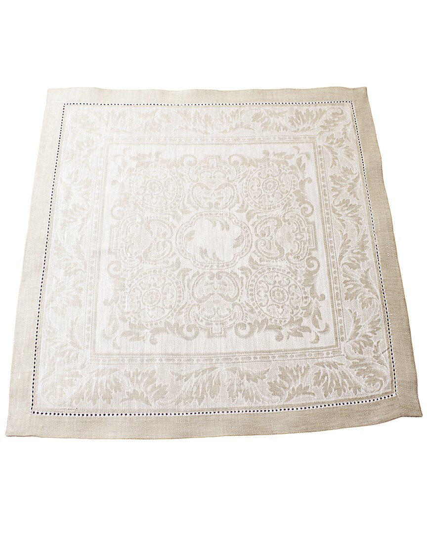 French Home Set Of 6 Linen Arboretum Napkins In Ivory