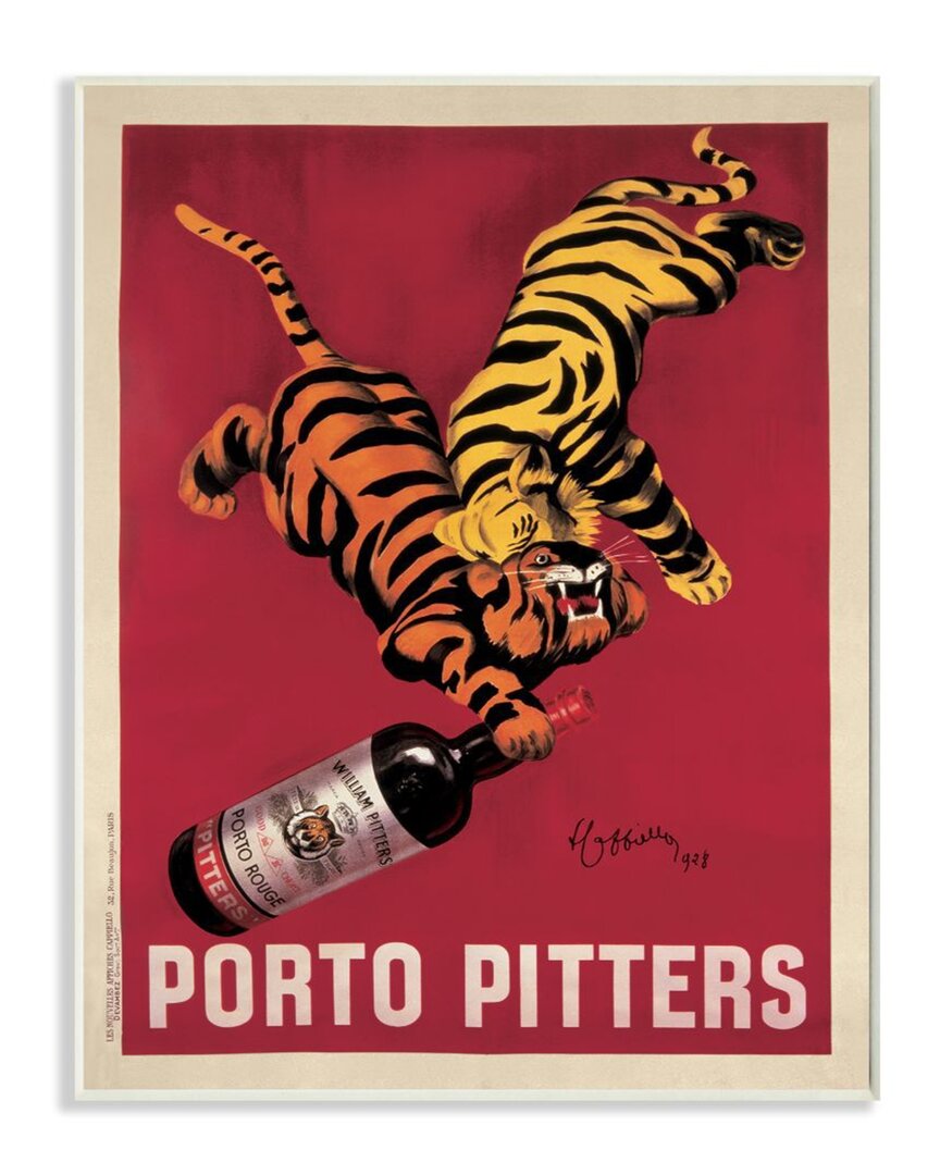 Stupell Porto Pitters Vintage Poster Drink Design Wall Art In Red