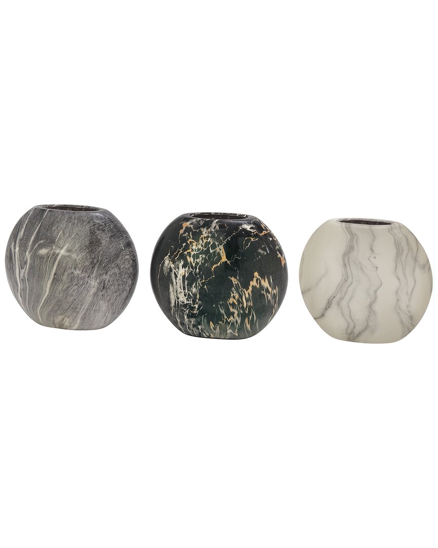 Peyton Lane Set Of 3 Marble Vases