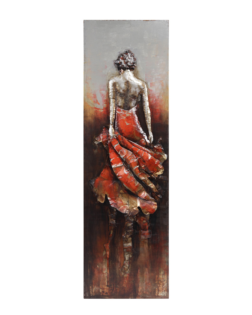 Empire Art Direct Lady In Red Metal Artwork