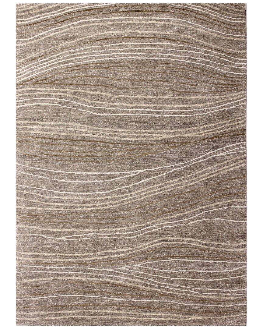 Bashian Rugs Bashian Greenwich Contemporary Wool -blend Rug In Beige