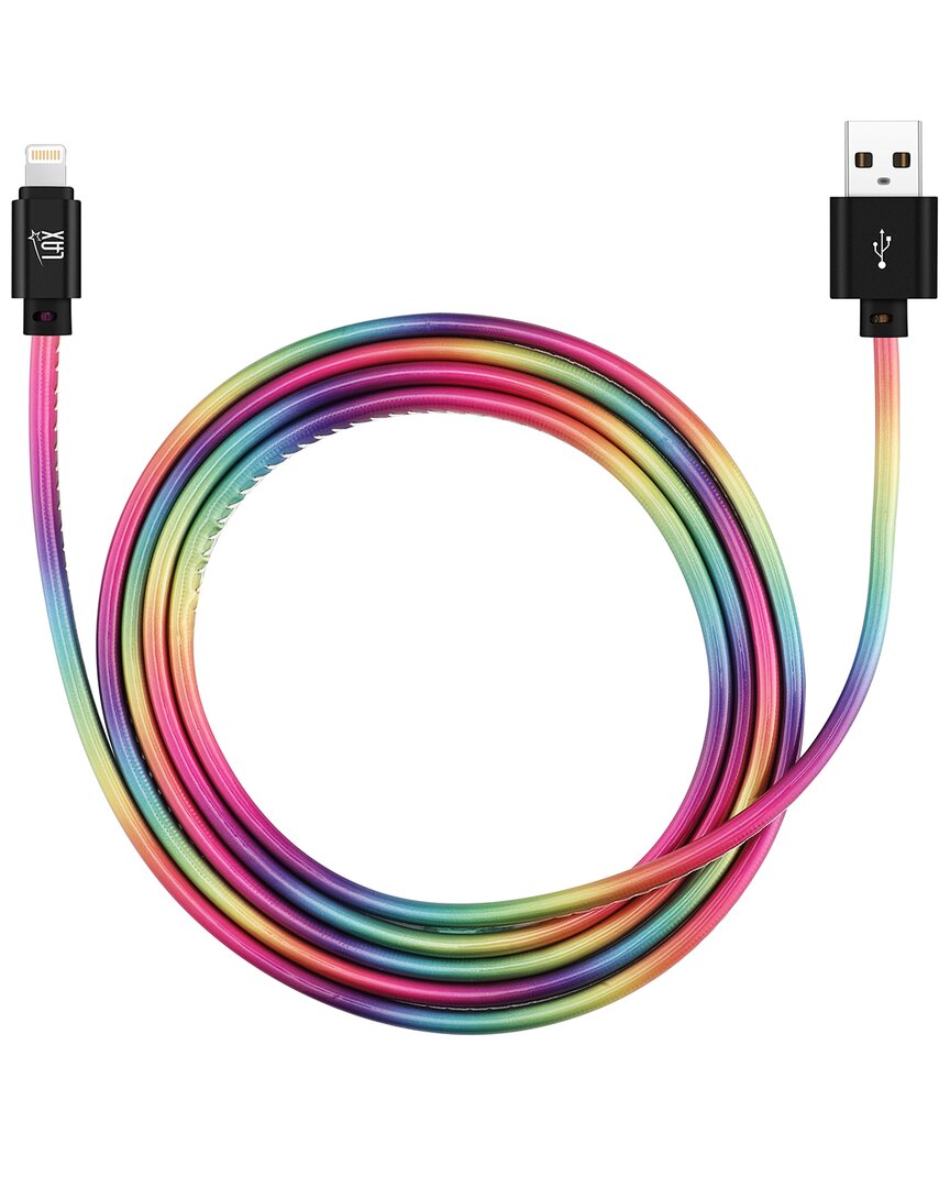 Lax Gadgets Vegan Leather Apple Mfi Certified Usb To Lightning Cable (6 Feet) In Multi