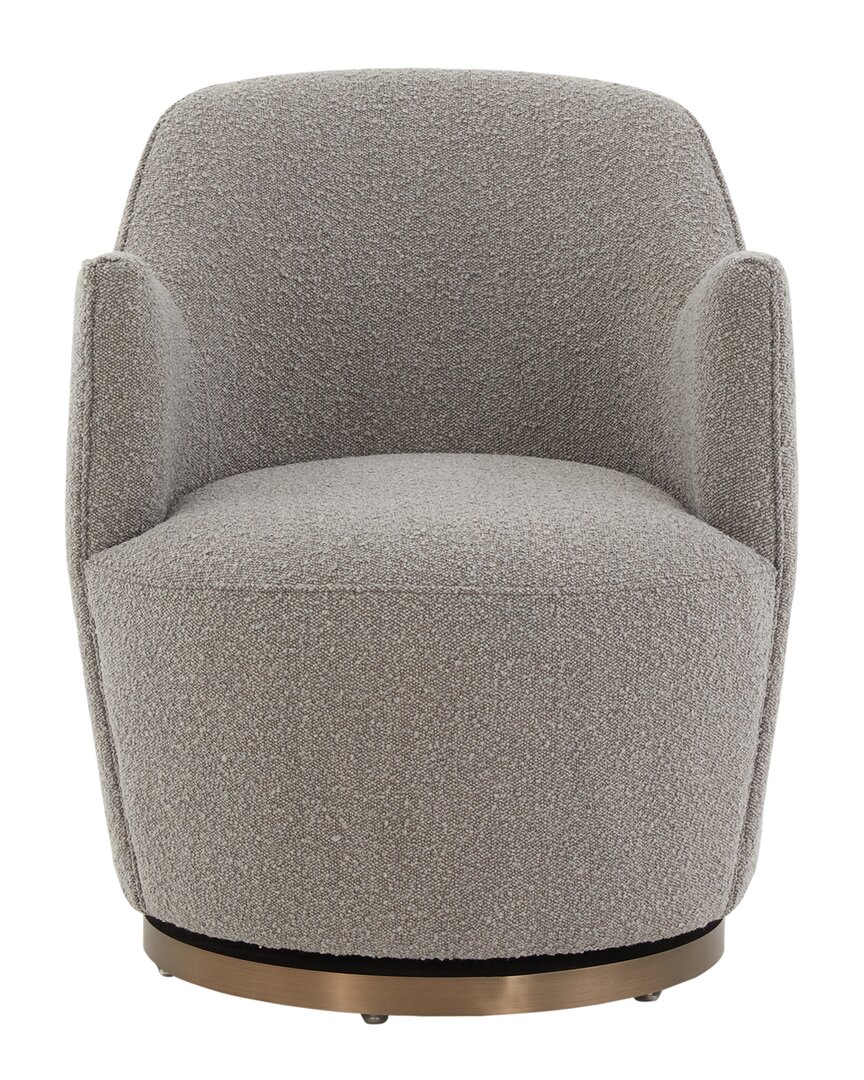 Safavieh Couture Christian Swivel Accent Chair In Grey