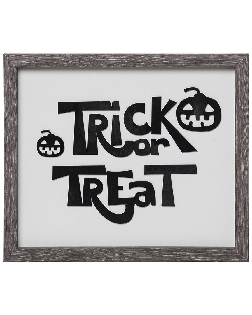 Transpac Wood 13.7in Multicolored Halloween Statement Halloween Wall Decor In White