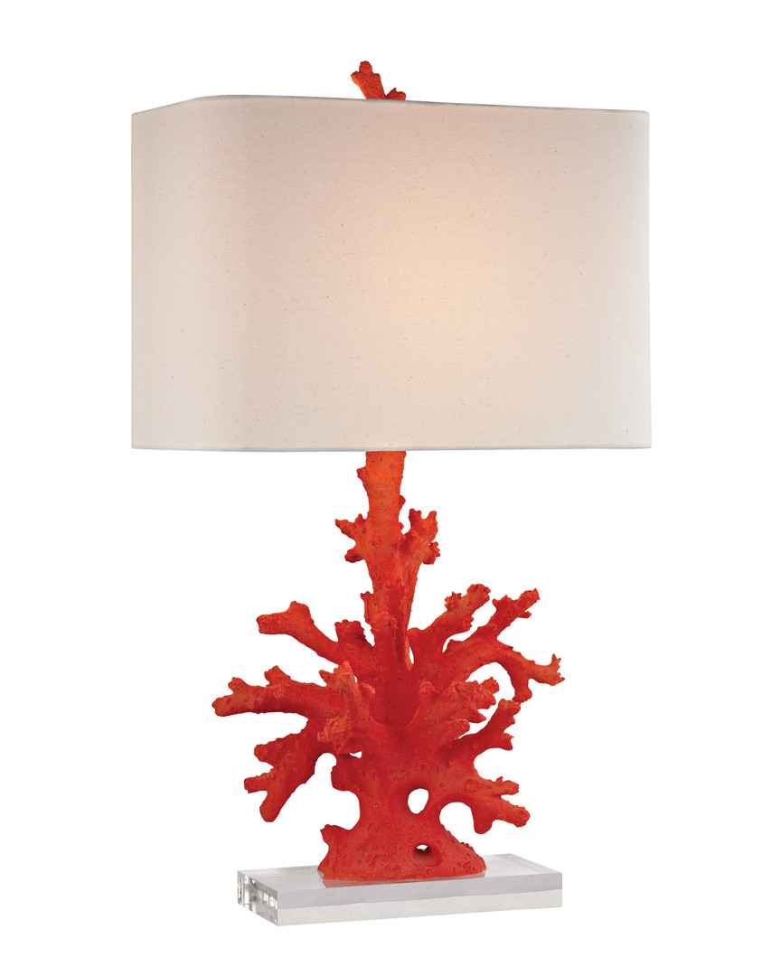 Artistic Home & Lighting 28in Red Coral Table Lamp In Multicolor