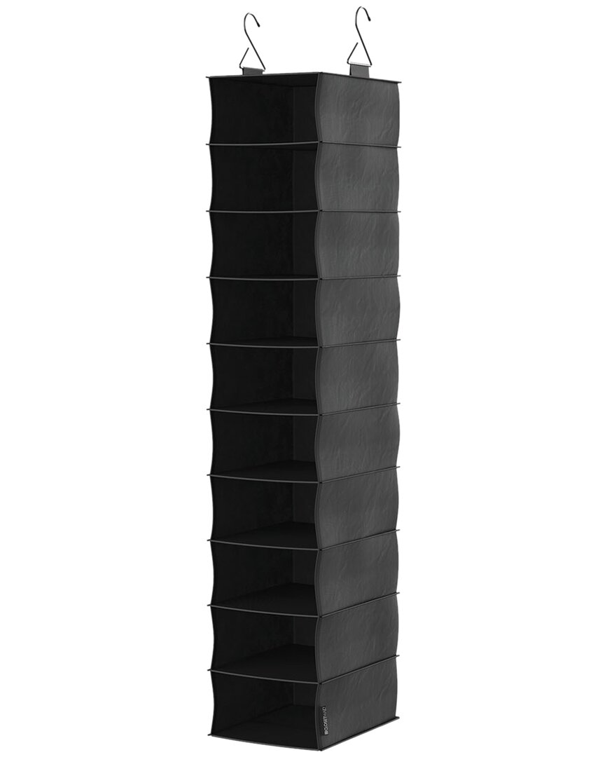 Closetmaid Capsule 10-shelf Hanging Fabric Closet Organizer In Black