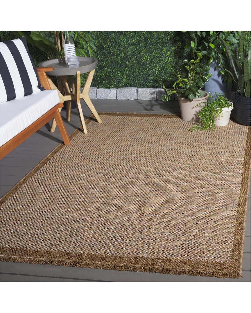 Safavieh Wicker Glen Power-loomed Indoor/outdoor Rug In Brown