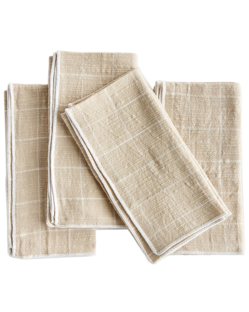 Napa Home & Garden Set Of 4 Avery Napkins In Taupe