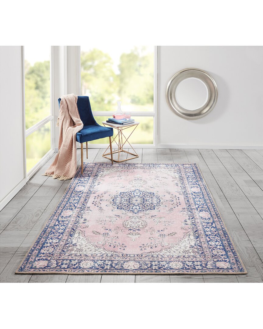 Momeni Afshar Traditional Medallion Rug In Pink