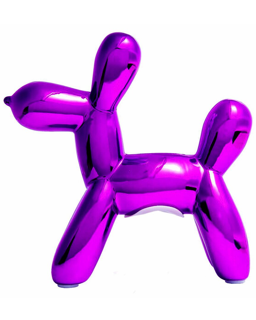Interior Illusions Plus Purple Mini Balloon Dog Bank 7.5 Tall