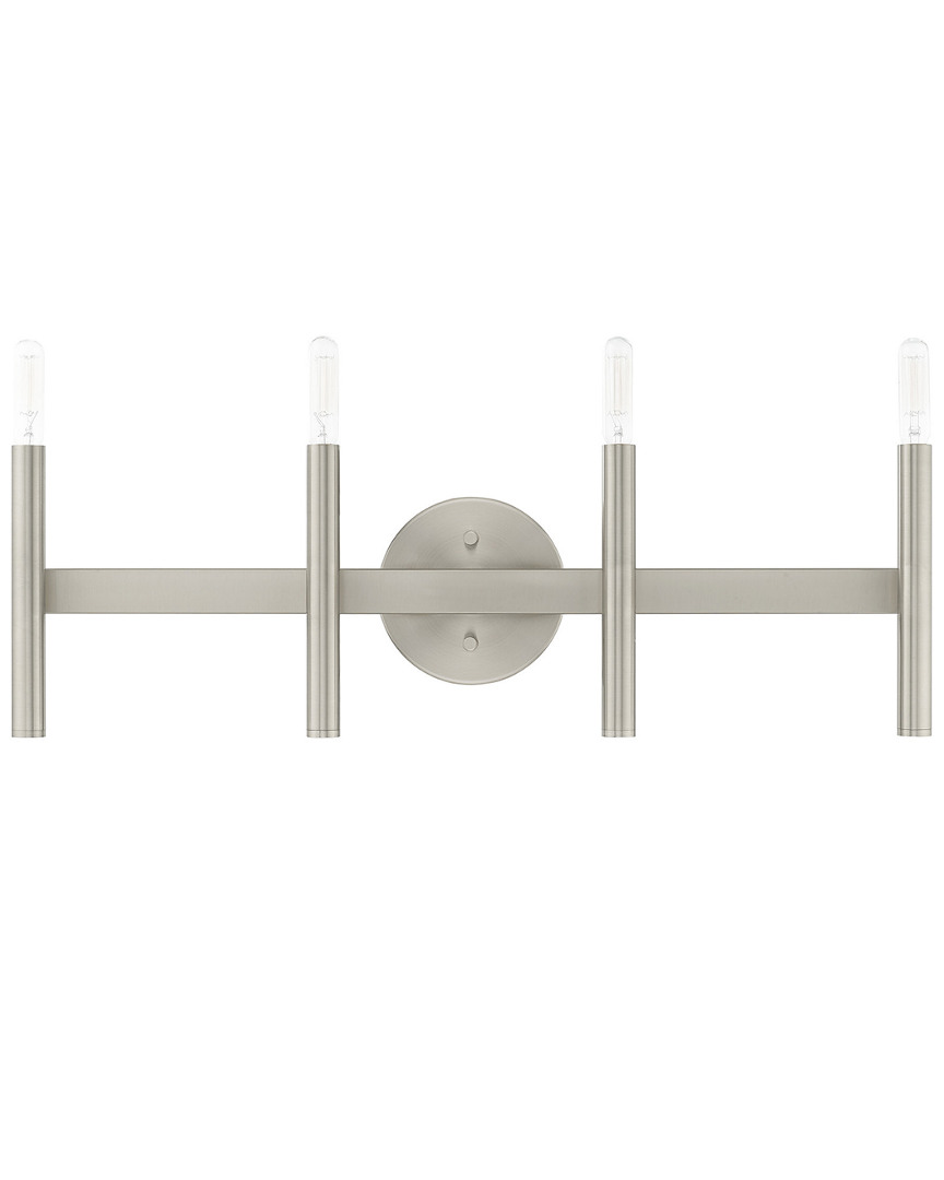 Livex Lighting Livex Copenhagen 4 Lt Brushed Nickel Ada Bath Vanity