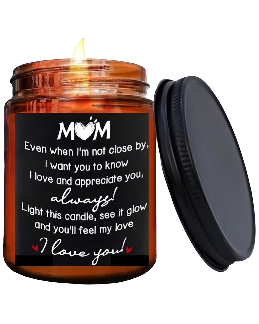 Lovery Mothers Day Lavender Scented Soy Wax Candle, Mom...always! I Love You! In Brown