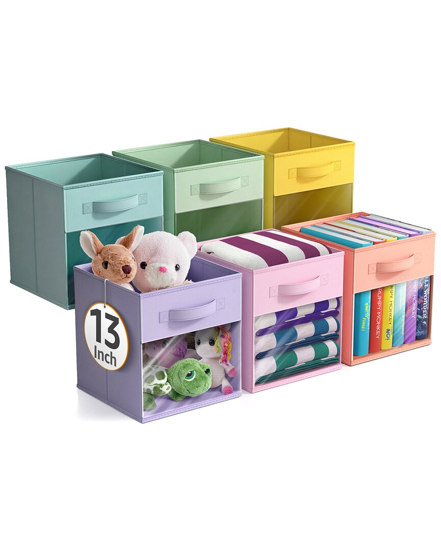 Sorbus 13in 8 Pack Collapsible Fabric Storage Bins In Multi