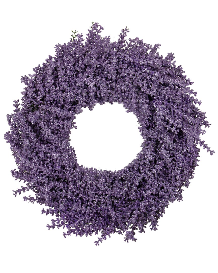 Northlight 28in Lavender Artificial Floral Spring Wreath In Purple