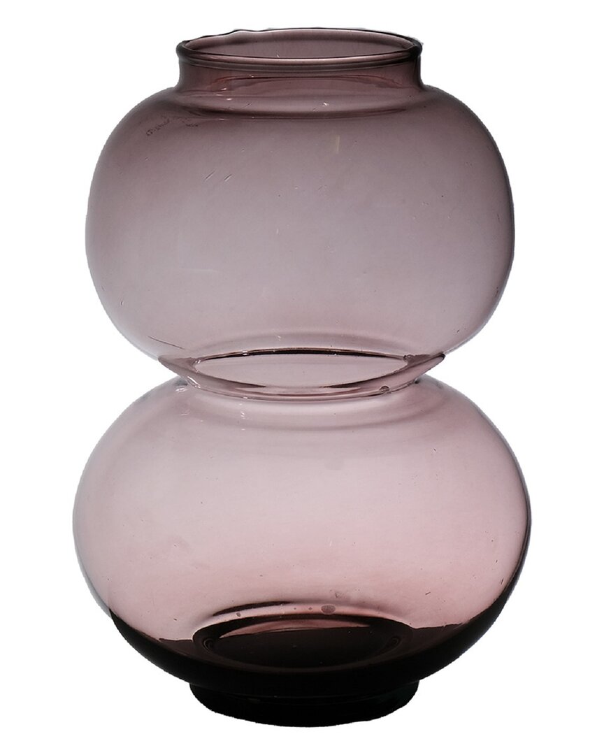 Bidkhome Round Duo Mouthblown Recycled Glass Vase