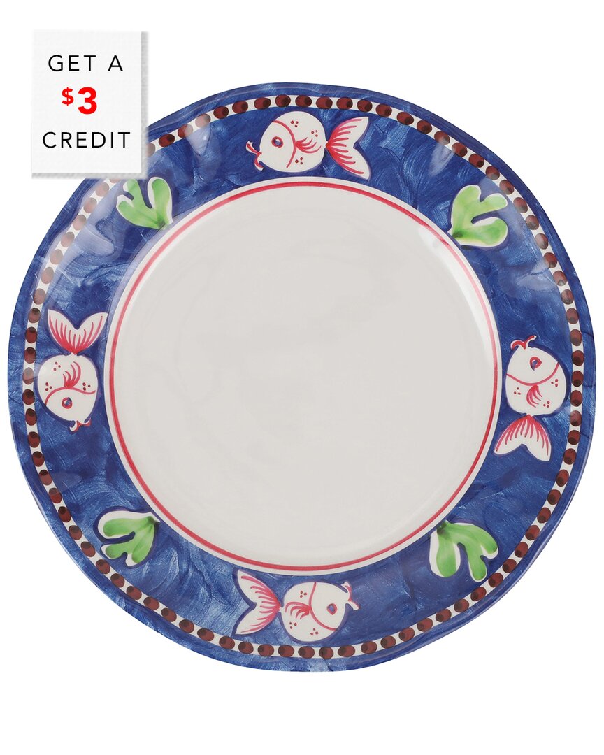 Shop Vietri Melamine Campagna Pesce Dinner Plate With $3 Credit In Multicolor