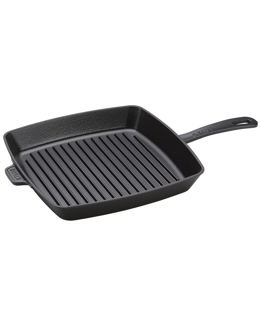 Staub Cast Iron 12in Square Grill Pan In Black