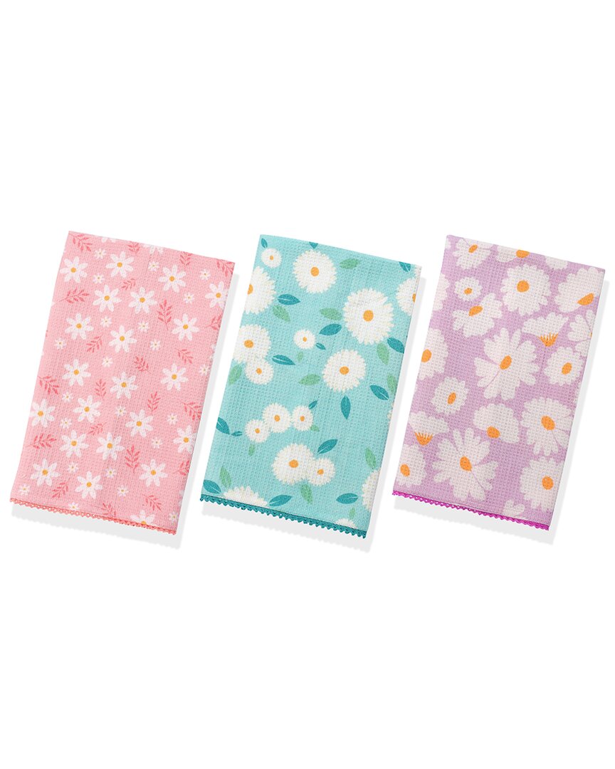 Tiramisu The Meadowland Daisy Kitchen Towel Set In Multi