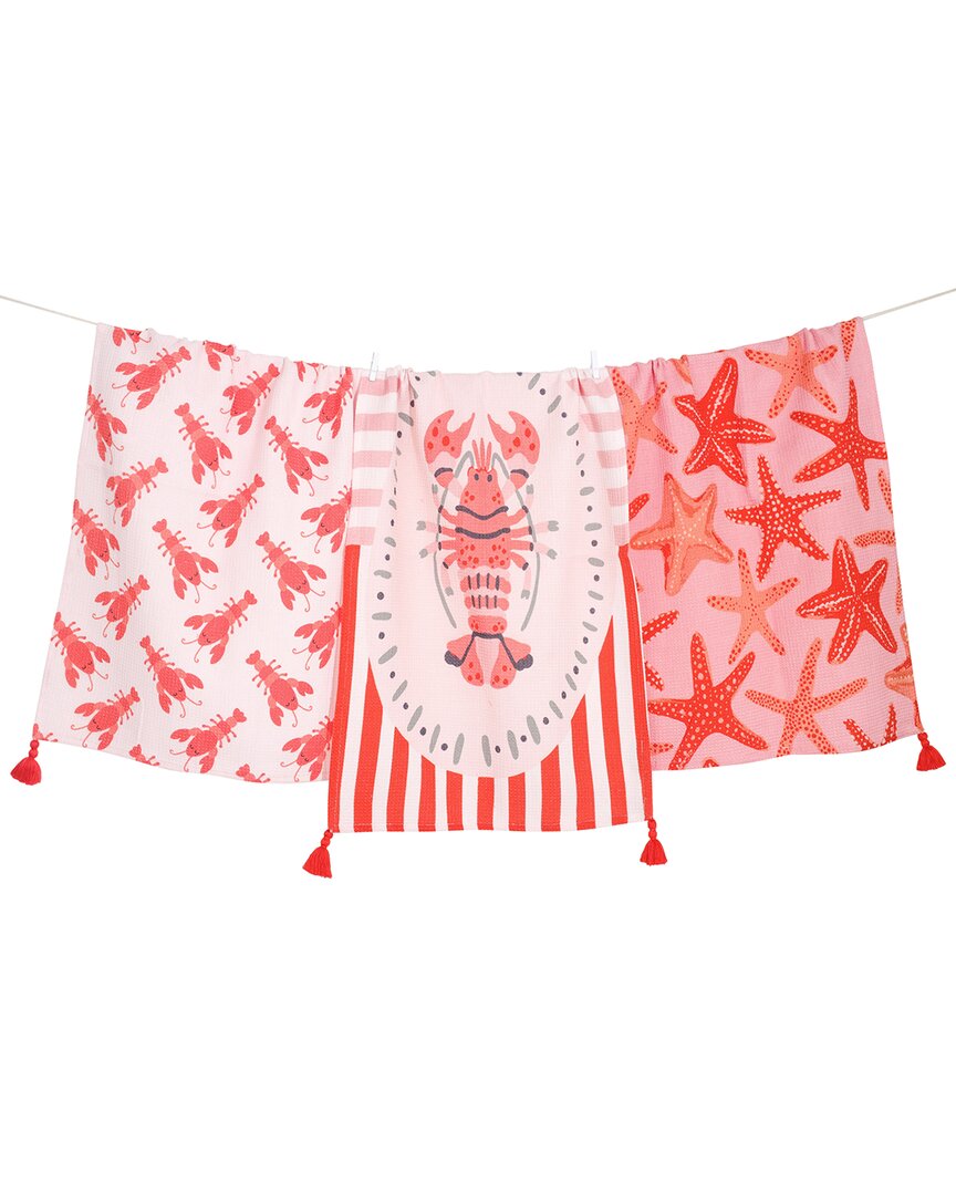 Tiramisu Coastal Lobster & Starfish Towel Set