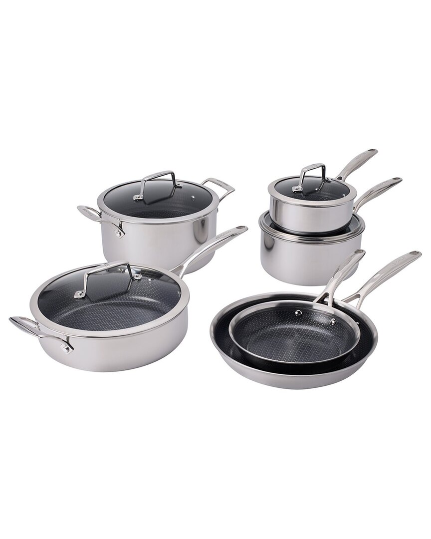 Zwilling J.a. Henckels Paradigm 10pc Stainless Steel Cookware Set In Silver