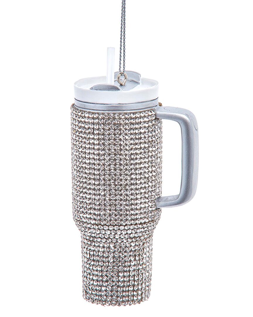 Kurt Adler Bedazzled Collection™ Silver Tumbler Ornament In Gray