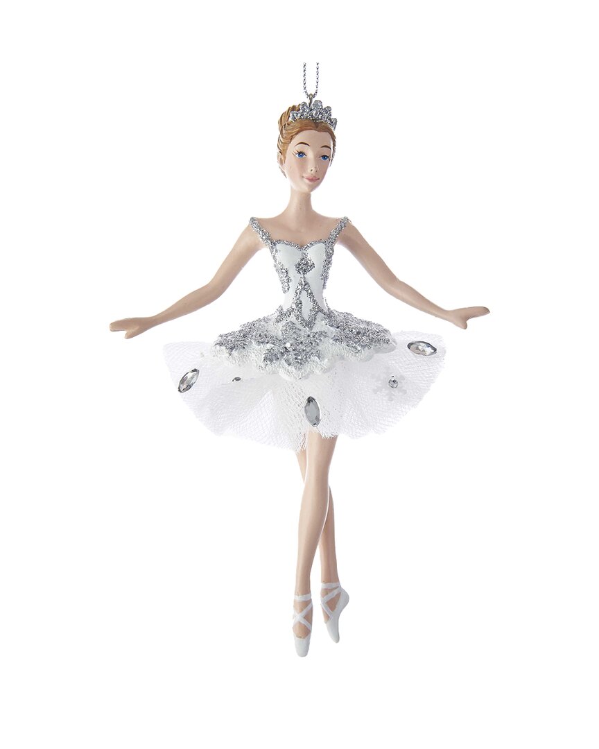 Kurt Adler 5.75in Resin Snow Queen Ballerina Ornament In Silver