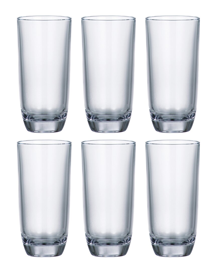 Barski Set Of 6 Crystal Highball Glasses