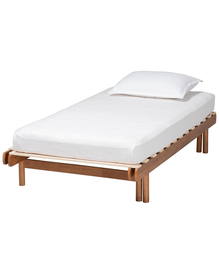 Baxton Studio Bolivia Mid-century Modern Wood Expandable Twin To King Bed Frame