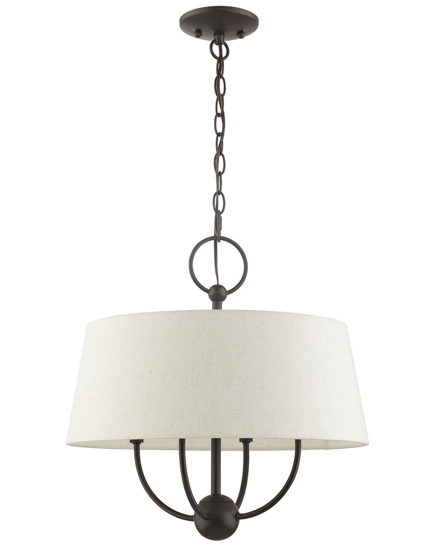 Livex Lighting 4 Light English Bronze Pendant Chandelier In Gold